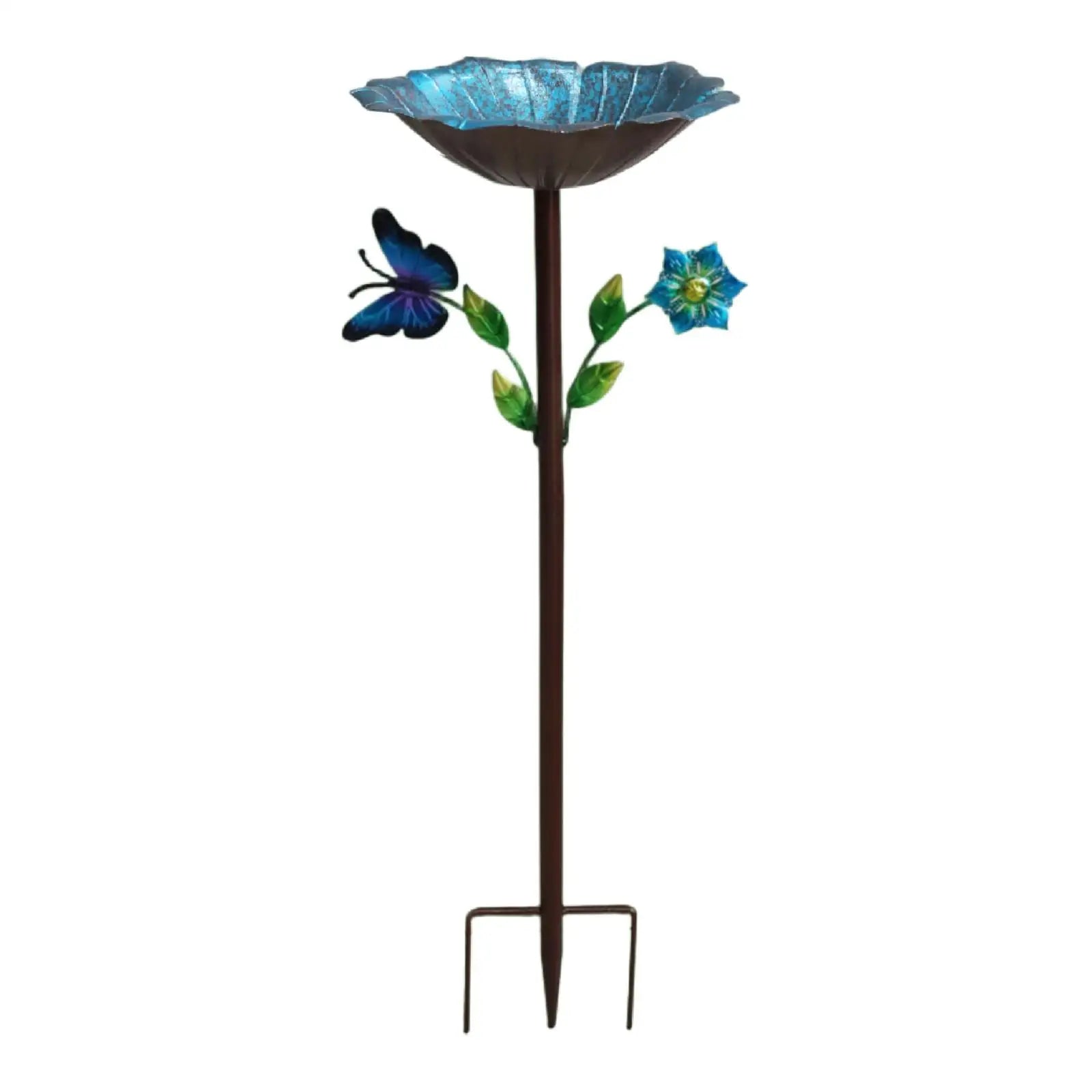 Garden Birdbath Sturdy Iron Outdoor Bird Bath for Outside Vintage Standing Birdbath Bowl for Outdoor Garden Patio Yard