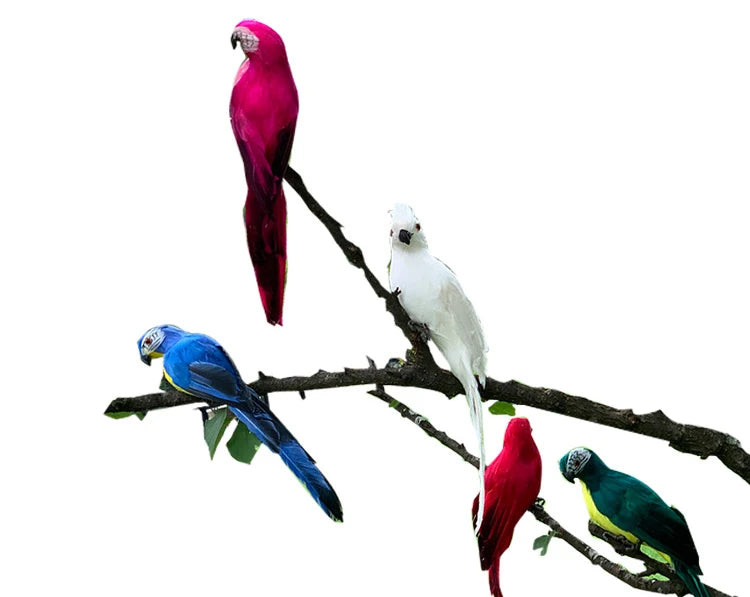 25/35cm Simulation Parrot Garden Decoration Creative Lawn Figurine Ornament Animal Bird Outdoor Garden Party Prop Decoration