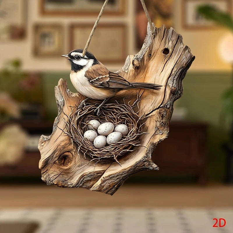 1/2pcs Vintage 2D Bird Wooden Signage 8in Farmhouse Wall Decoration Garden Flower Bird Market Porch Home Photo Background
