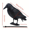 Lifelike Hunting Decoy Crow Garden Plastic Bird Pigeon Crow Scarer Black Scare Crow Yard Garden Realistic Figurine Bird Decor