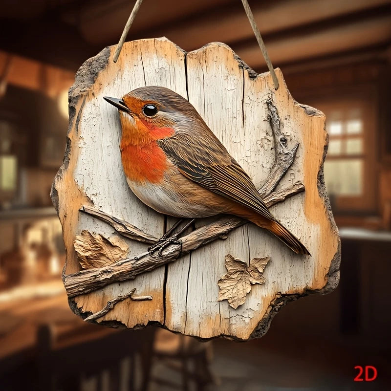 1/2pcs Vintage 2D Bird Wooden Signage 8in Farmhouse Wall Decoration Garden Flower Bird Market Porch Home Photo Background