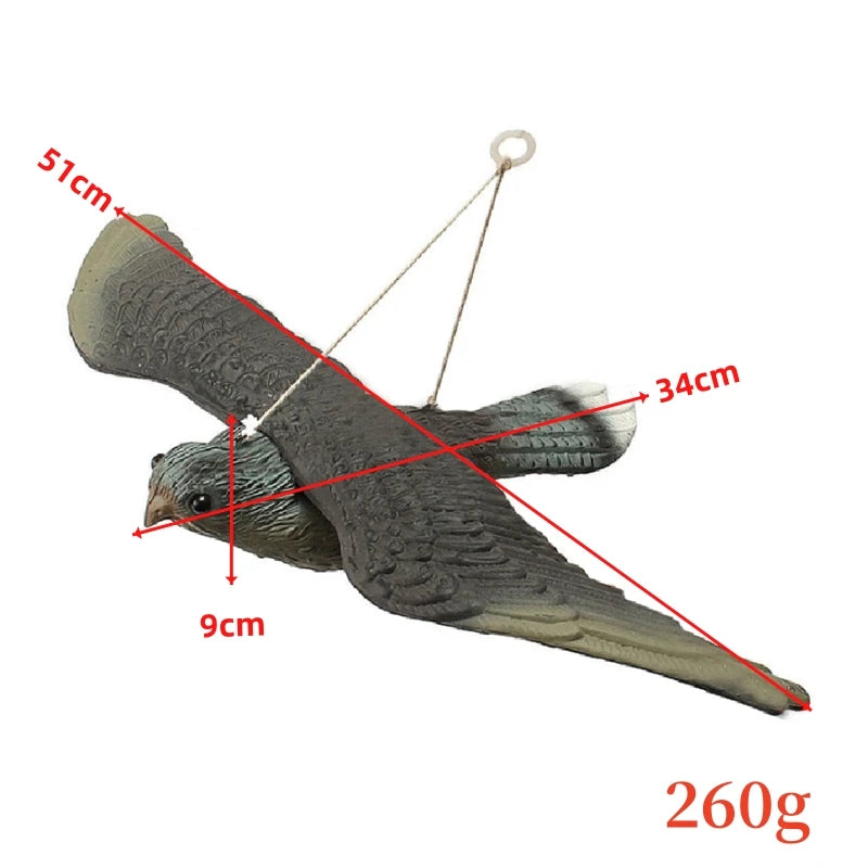 3D Fake Flying Falcon Hawk Bird Repellent Decoy Pest Control Garden Scarer Scarecrow Ornament For Hunting Yard Decoration