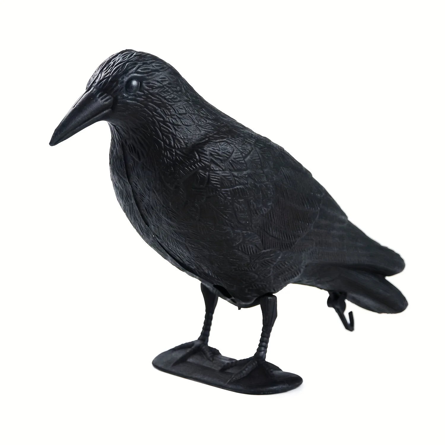 Lifelike Hunting Decoy Crow Garden Plastic Bird Pigeon Crow Scarer Black Scare Crow Yard Garden Realistic Figurine Bird Decor