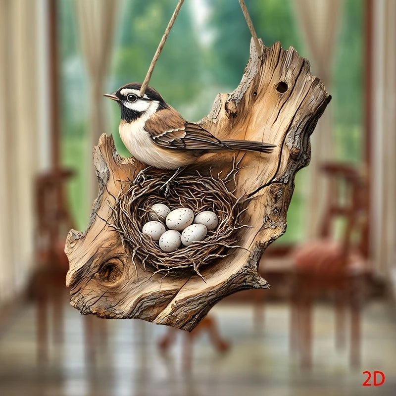 1/2pcs Vintage 2D Bird Wooden Signage 8in Farmhouse Wall Decoration Garden Flower Bird Market Porch Home Photo Background