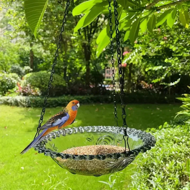 New Bird Flower Shaped Hanging Bird Feeder Birdbath For Garden Yard Farm Supplies Hummingbird Feeder Supplies Birdbath Bird Bath