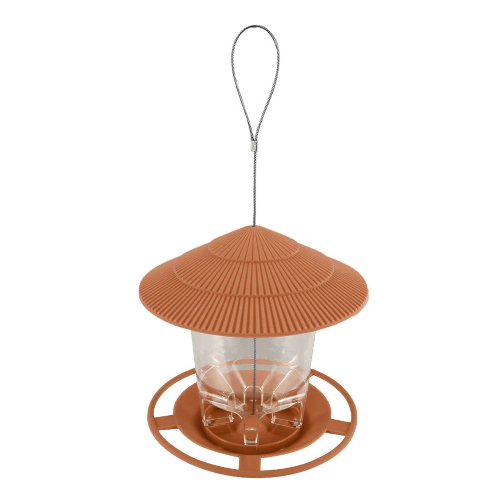 Garden Gazebo Hanging Wild Bird Feeder Outdoor Container With Hang Rope Pet Bird Feeding House Type Bird Feeder New Dropshipping