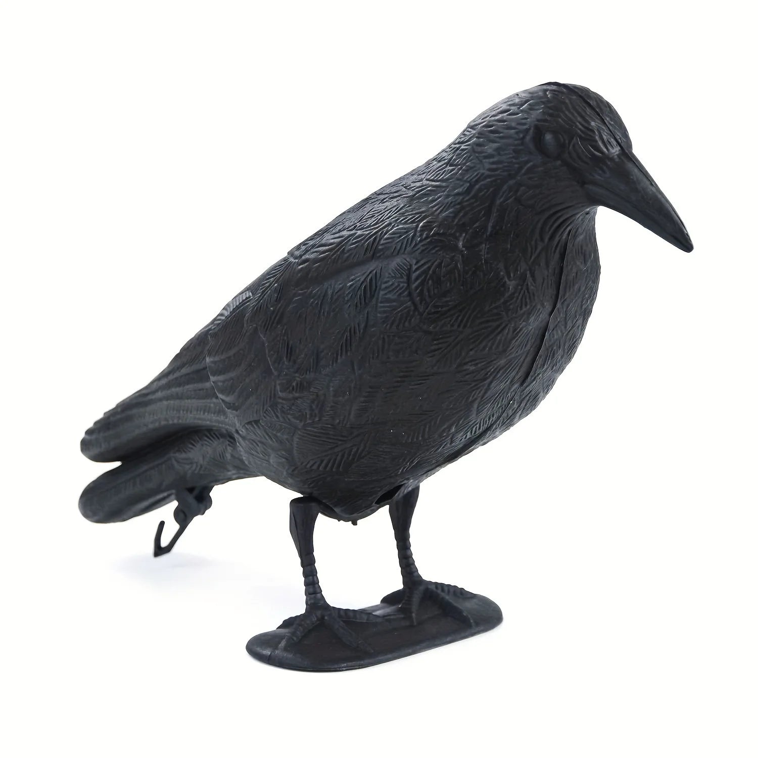 Lifelike Hunting Decoy Crow Garden Plastic Bird Pigeon Crow Scarer Black Scare Crow Yard Garden Realistic Figurine Bird Decor
