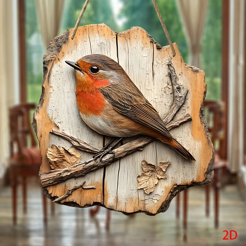 1/2pcs Vintage 2D Bird Wooden Signage 8in Farmhouse Wall Decoration Garden Flower Bird Market Porch Home Photo Background
