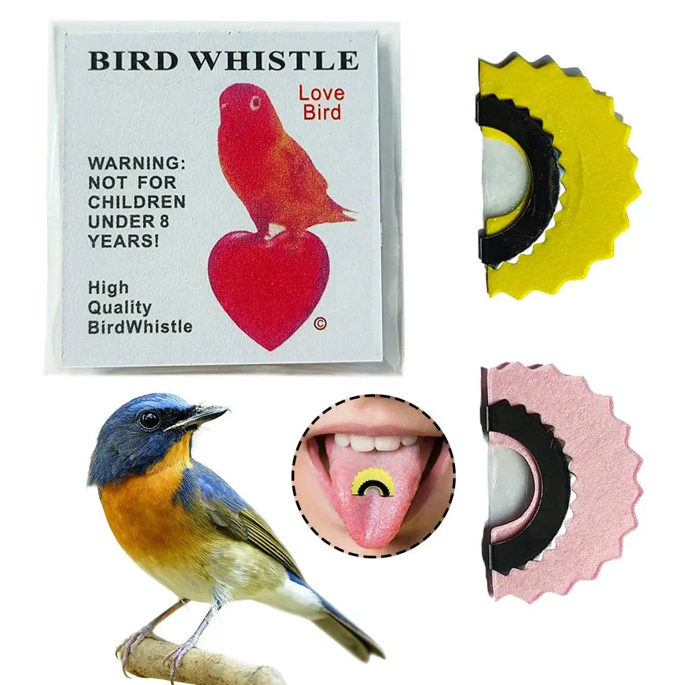 1PCS Bird Wacky Whistle Magic Fun Bird Caller Tongue Warbler Original Magic Tweeting Noisemaker Toys Tricks Gift