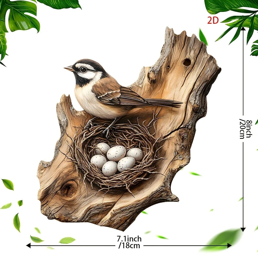 1/2pcs Vintage 2D Bird Wooden Signage 8in Farmhouse Wall Decoration Garden Flower Bird Market Porch Home Photo Background