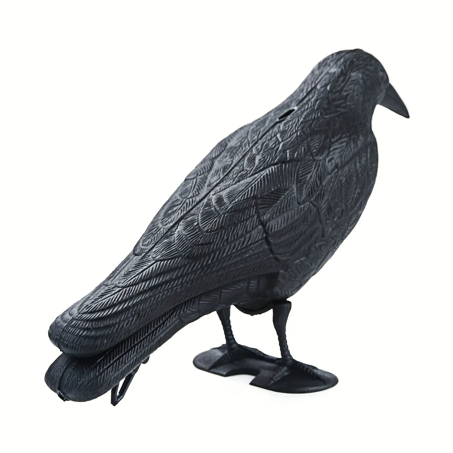 Lifelike Hunting Decoy Crow Garden Plastic Bird Pigeon Crow Scarer Black Scare Crow Yard Garden Realistic Figurine Bird Decor