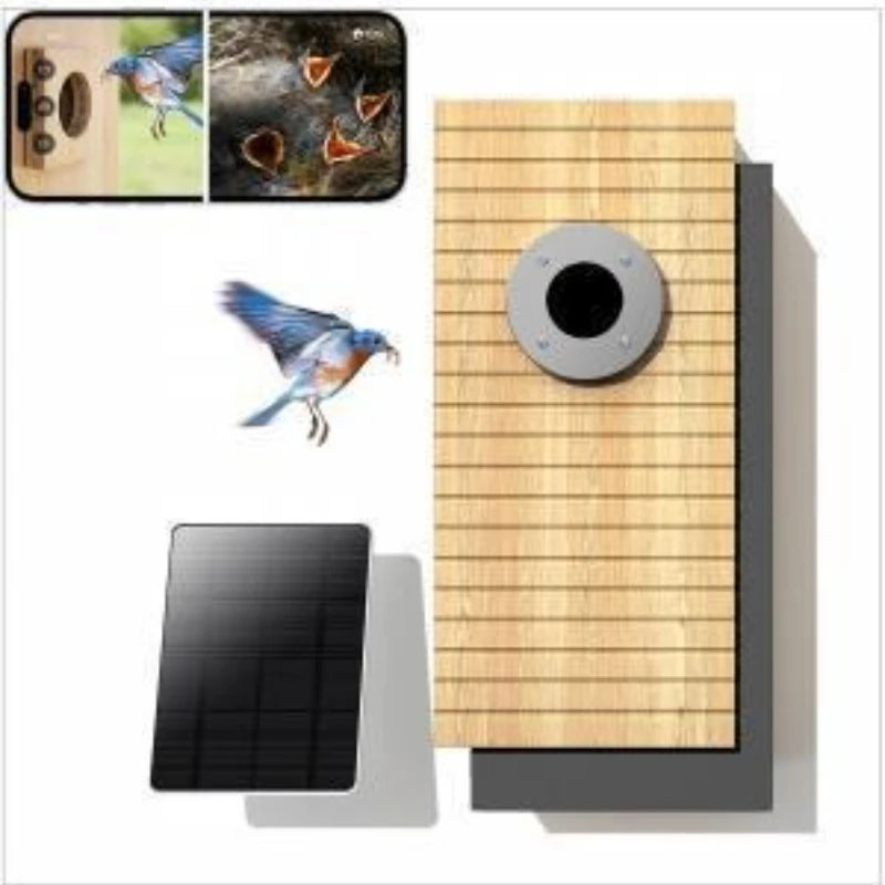 Wooden Pet Bird House Bird Hanging Warm Breeding Box Visual Viewing Outdoor Bird Cage Nest Rest Nurturing Young Cubs Place Box