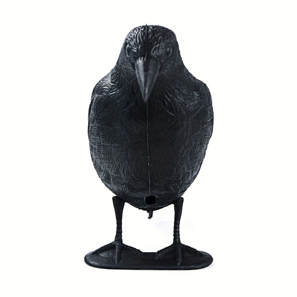 Lifelike Hunting Decoy Crow Garden Plastic Bird Pigeon Crow Scarer Black Scare Crow Yard Garden Realistic Figurine Bird Decor